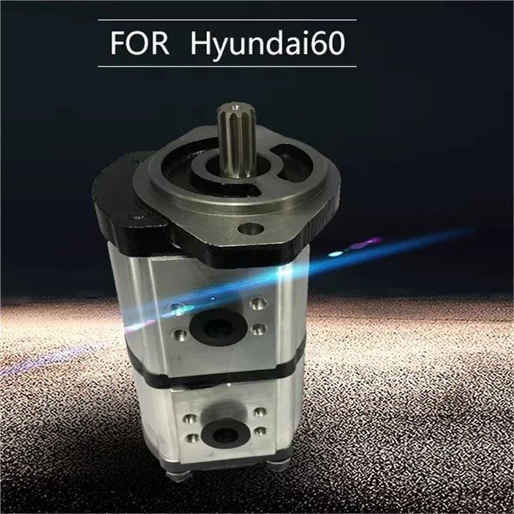 Excavator Accessories Hyundai 60 Flange Gear Pump Hydraulic Multiple Modules