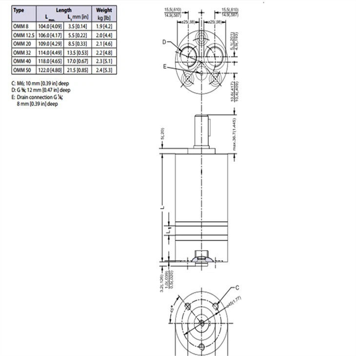 SAUER DANFOSS Original OML Series OML8 OML12.5 OML20 OML32 Wheel Motors